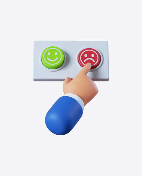 Free Cartoon Hand Pressing Red Button