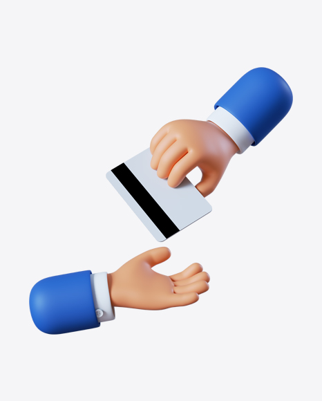 Free Cartoon Hand Giving Credit Card