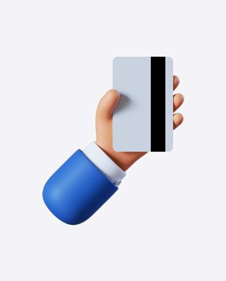 Free Cartoon Hand Holding Credit Card
