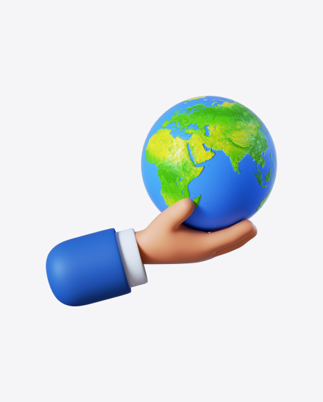 Free Cartoon Hand Holding Globe