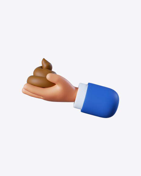 Free Cartoon Hand with Poop