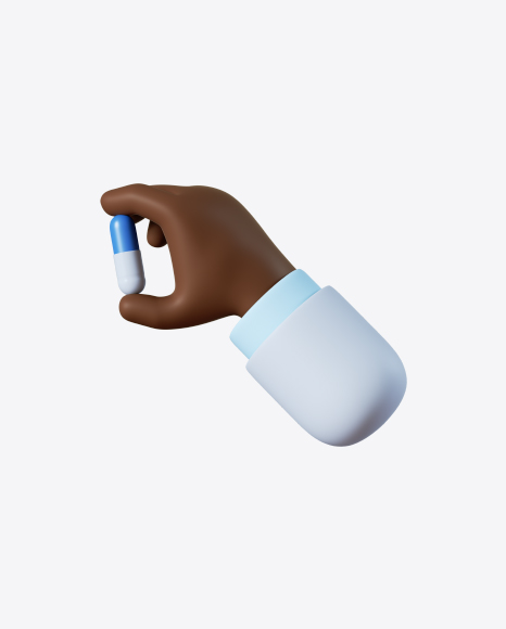 Free Doctor Hand Holding Blue Pill
