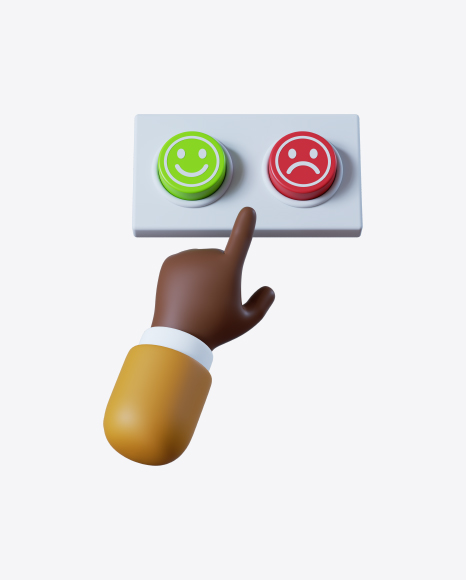Free Cartoon Hand with Two Buttons
