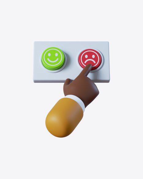 Free Cartoon Hand Pressing Red Button