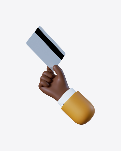 Free Cartoon Hand Holding Credit Card