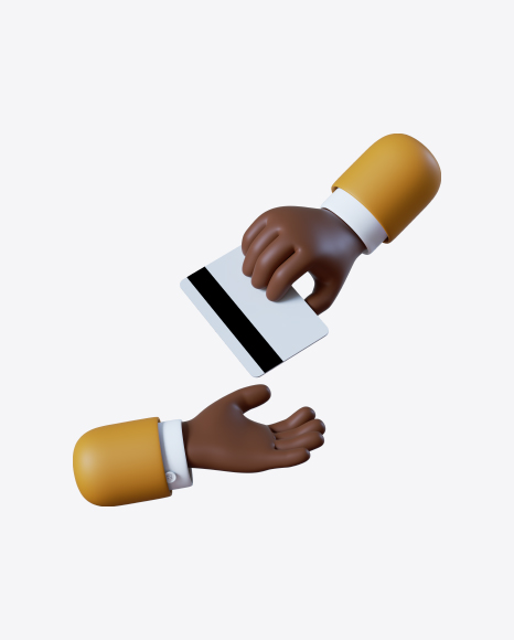 Free Cartoon Hand Giving Credit Card
