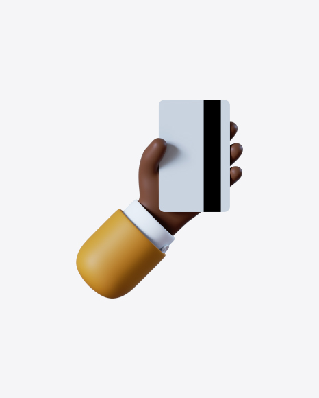 Free Cartoon Hand Holding Credit Card