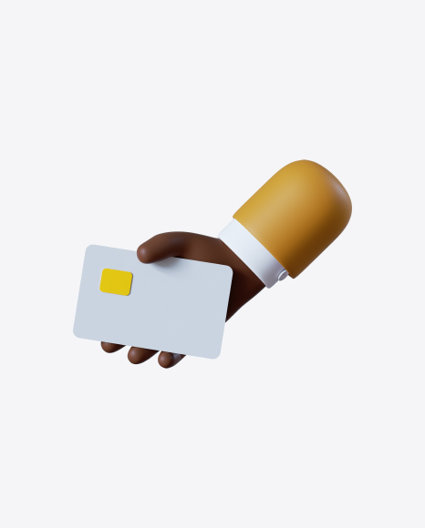 Free Cartoon Hand Holding Credit Card
