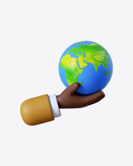 Free Cartoon Hand Holding Globe