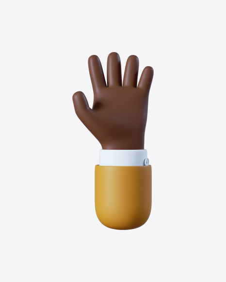 Free Cartoon Open Hand Gesture