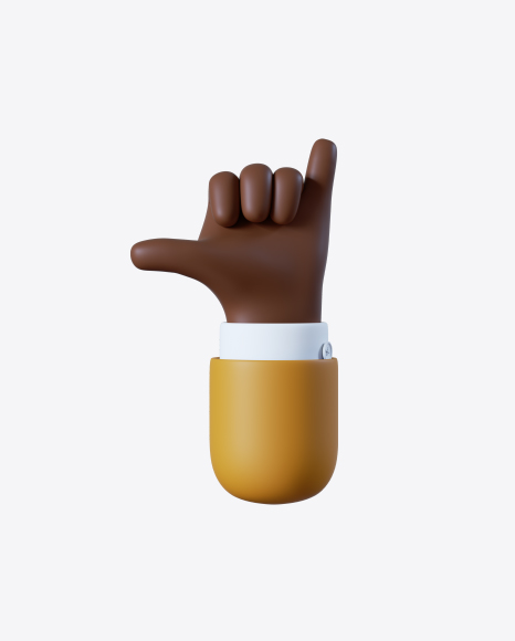 Free Cartoon Hand Rock On Gesture