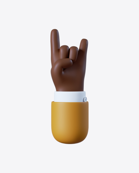 Free Cartoon Hand Rock Gesture