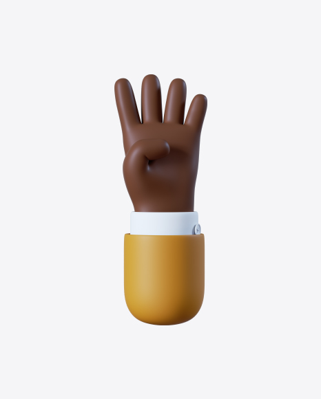 Free Cartoon Hand Four Gesture