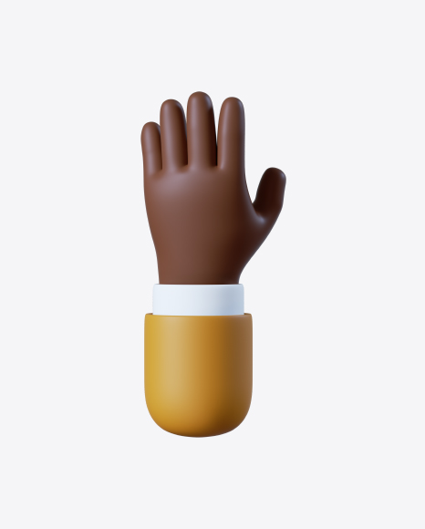 Free Cartoon Open Hand Gesture