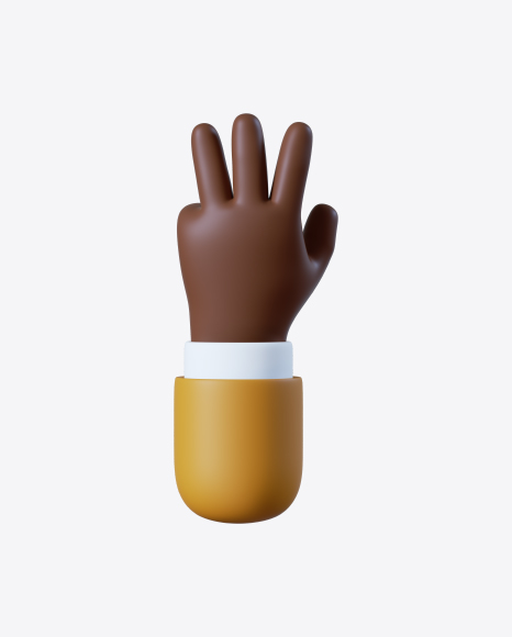 Free Cartoon Hand Three Gesture