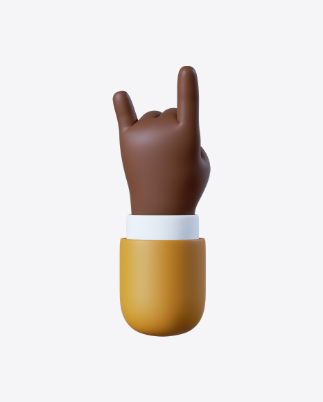 Free Cartoon Hand Rock Gesture
