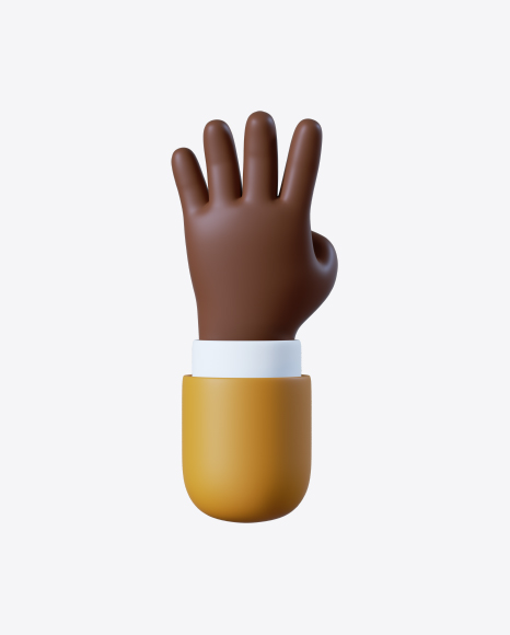 Free Cartoon Hand Four Gesture