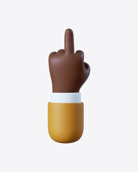Free Cartoon Hand Middle Finger Gesture