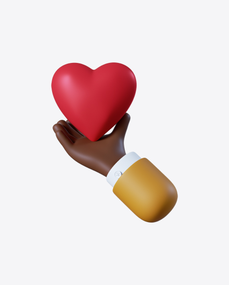 Free Cartoon Hand with Heart