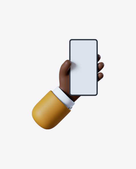 Free Cartoon Hand with Smartphone