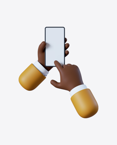 Free Cartoon Hands with Smartphone