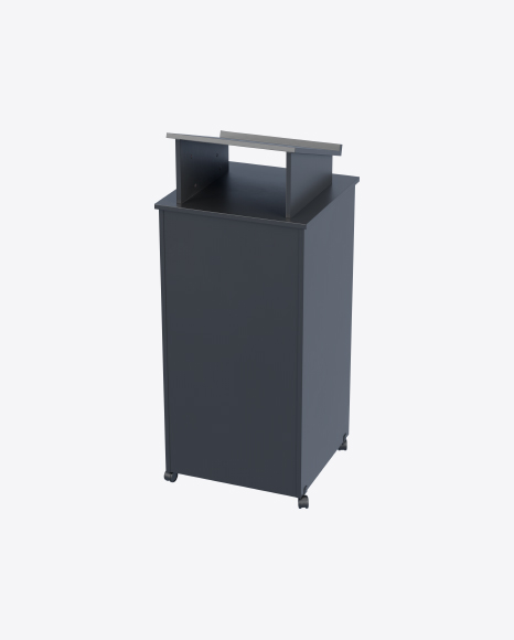 Free Black Pulpit with Wheels