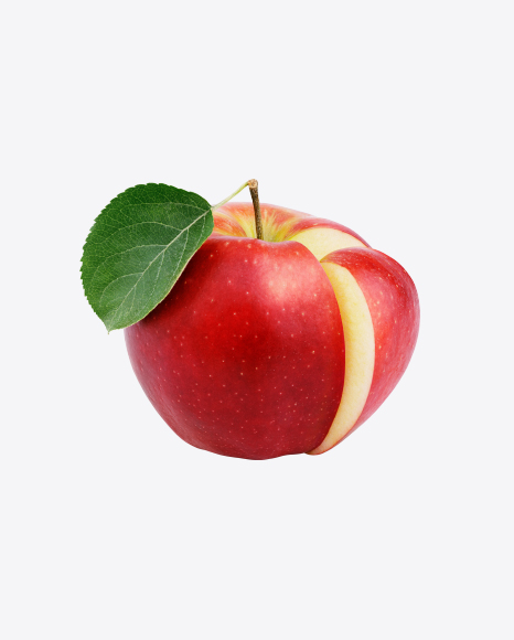 Free Red Apple with Cut