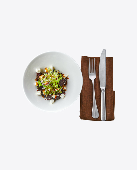 Free Salad w/ Beetroot, Feta Cheese & Tableware Set