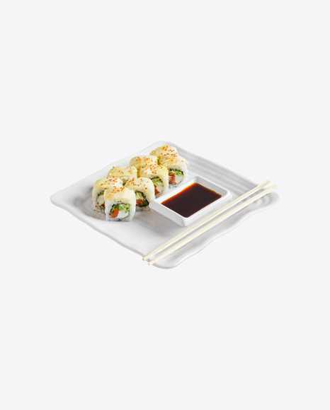 Free Vegetarian Sushi Rolls w/ Soy Sauce & Chopsticks