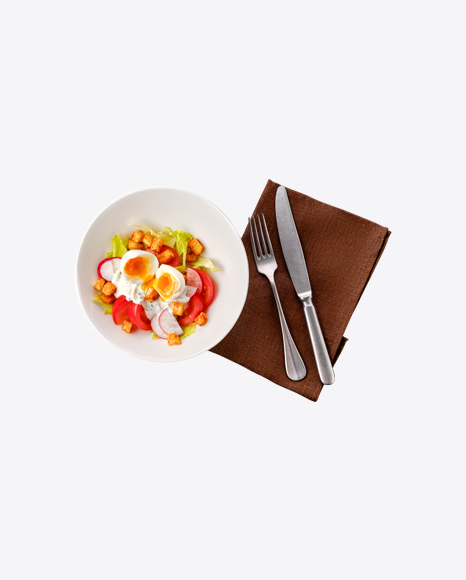 Free Salad w/ Chicken Egg & Tableware Set