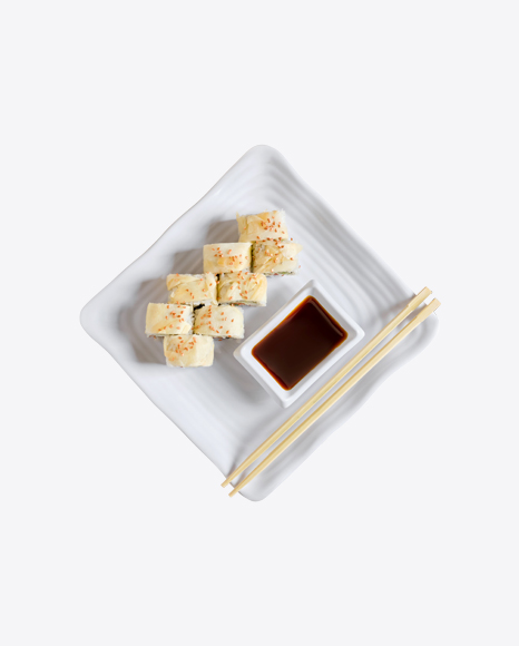 Free Vegetarian Sushi Rolls w/ Soy Sauce & Chopsticks