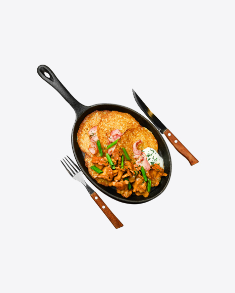 Free Potato Pancakes w/ Chanterelles, Bacon & Sour Cream