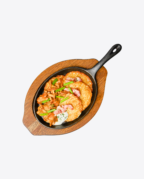 Free Potato Pancakes w/ Chanterelles, Bacon & Sour Cream