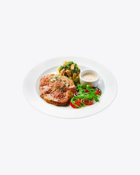 Free Roasted Meat w/ Salad, Mashed Potatoes & Cream Sauce