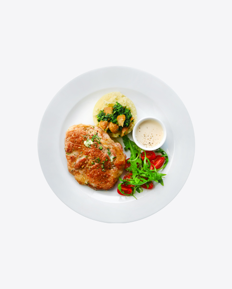 Free Roasted Meat w/ Salad, Mashed Potatoes & Cream Sauce