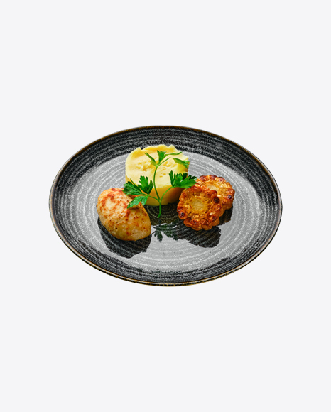 Free Roasted Cutlet w/ Mushed Potatoes & Corn Slices