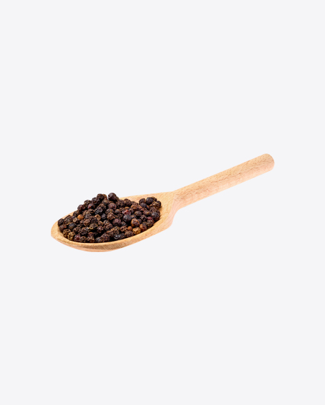 Free Black Peppercorns in Wooden Spoon