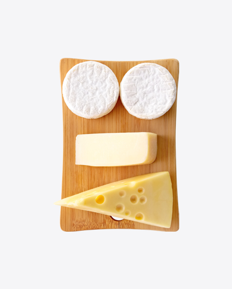 Free Cheese Set on Wooden Board