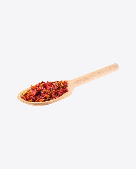 Free Dried Paprika Slices in Wooden Spoon