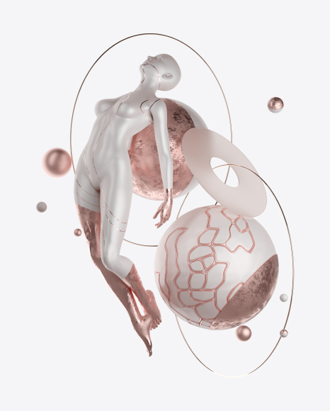 Free Abstract Set with Female Body
