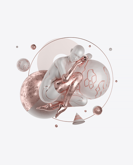 Free Abstract Set with Female Body