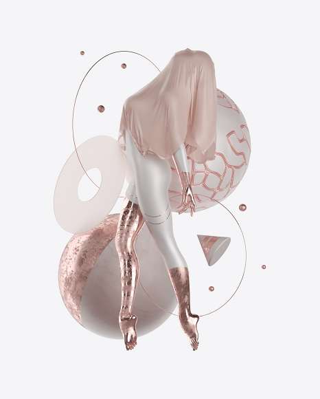 Free Abstract Set with Female Body