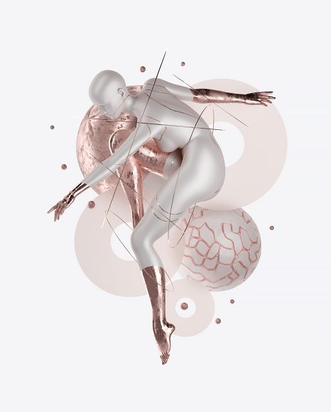 Free Abstract Set with Female Body