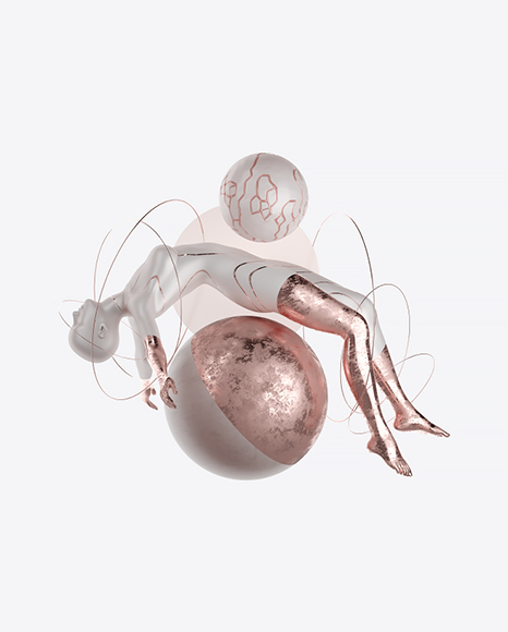 Free Abstract Set with Female Body