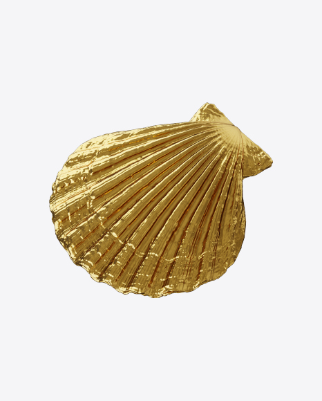 Free Golden Seashell Sculpture