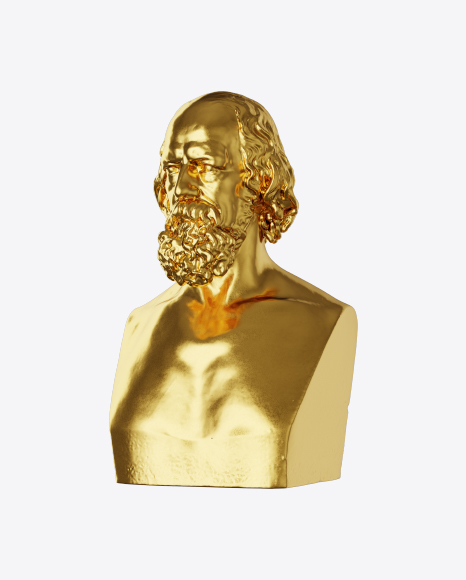 Free Golden Bust of Tennyson