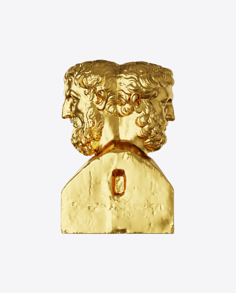 Free Golden Double Herm of Epicurus and Metrodorus