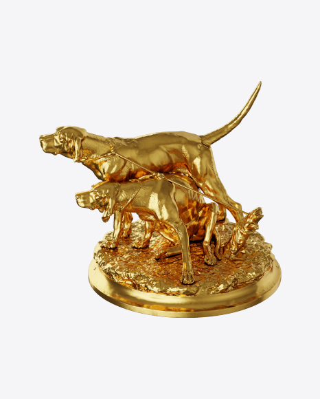 Free Golden Dogs Sculpture