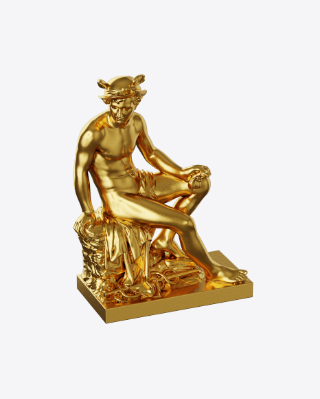 Free Golden Sculpture of Mercury