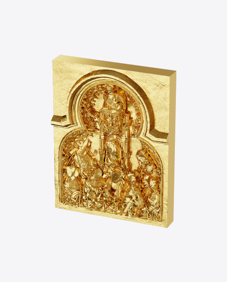 Free Golden St. Anna Retable Bas-Relief